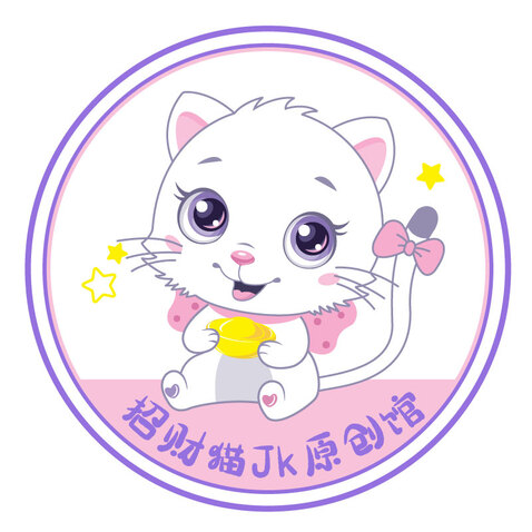 招财猫Jk原创馆logo设计