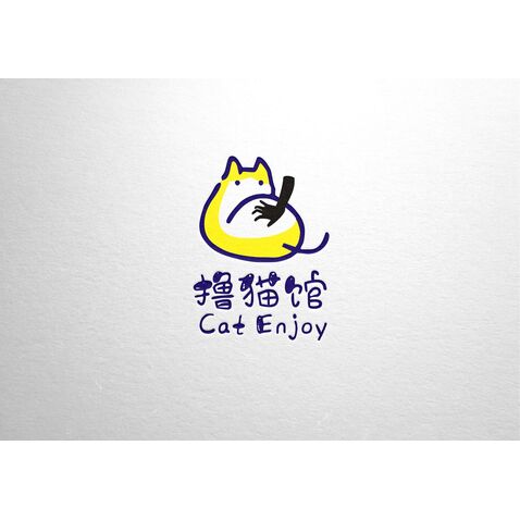 撸猫馆logo设计