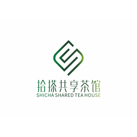 拾搽共享茶馆logo设计