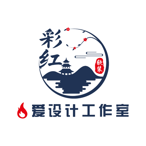 彩红软装logo设计