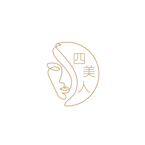 四美人logo设计