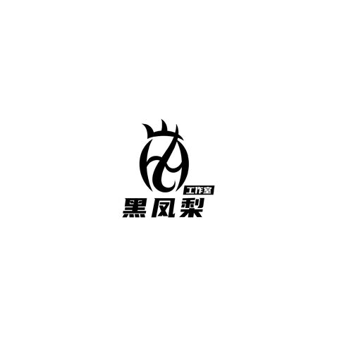 黑凤梨工作室logo设计