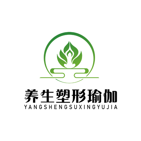 养生塑形瑜伽logo设计