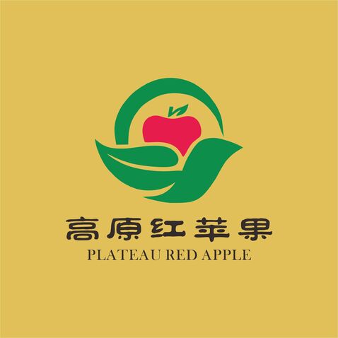 高原红苹果logo设计