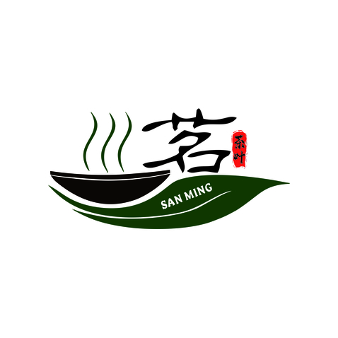 三茗茶叶logo设计