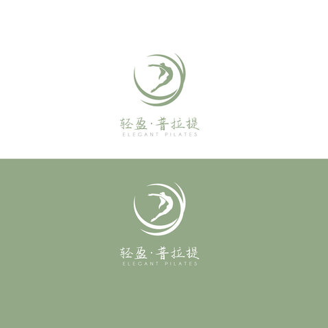 轻盈普拉提logo设计