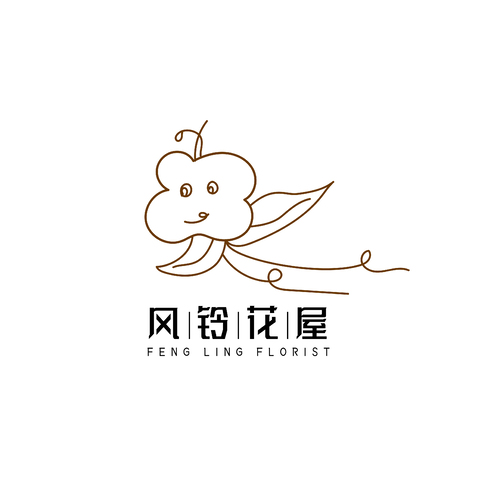 风铃花屋logo设计