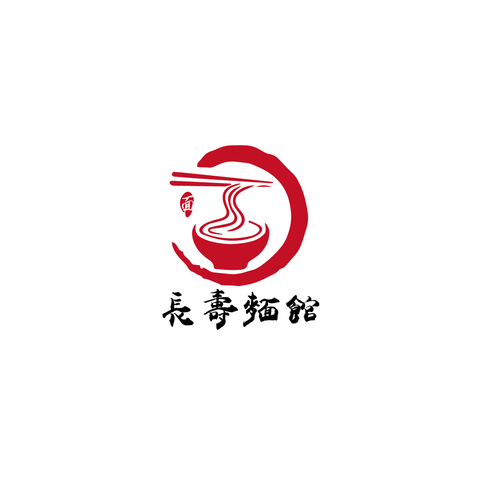 长寿面馆logo设计