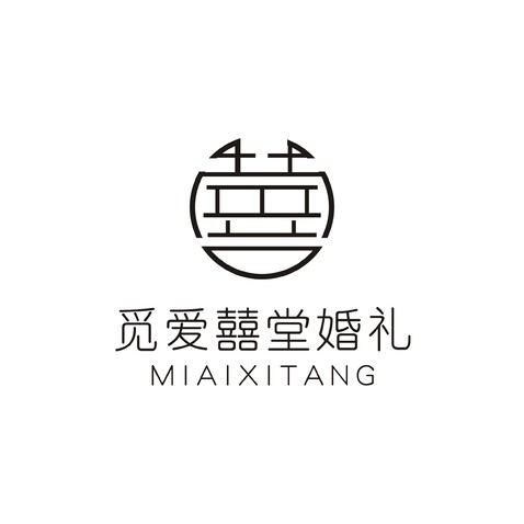 觅爱囍堂婚礼logo设计