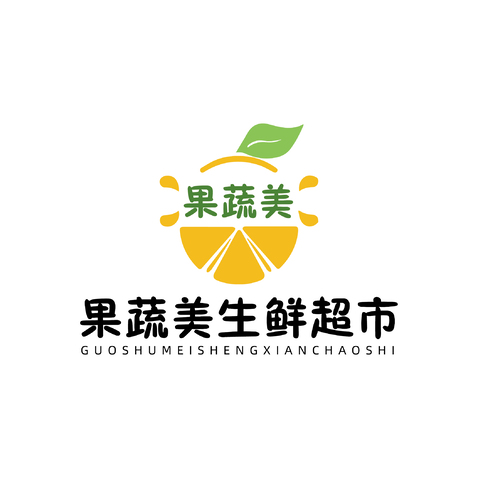 果蔬美生鲜超市logo设计