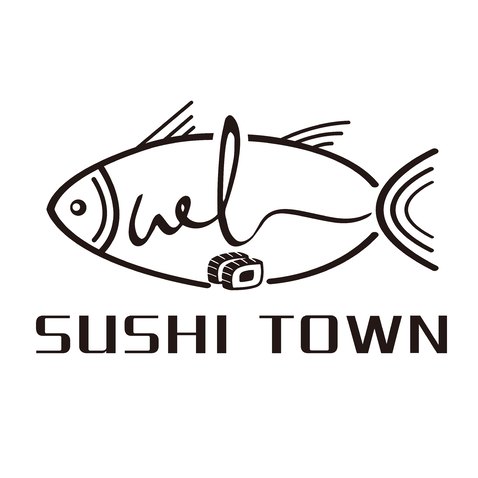 SUSHI TOWN寿司店logo设计