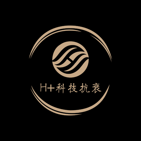 H+科技抗衰logo设计