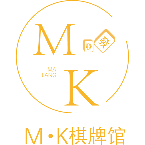 MK棋牌馆logo设计