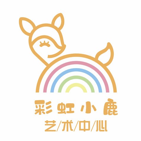 彩虹小鹿logo设计