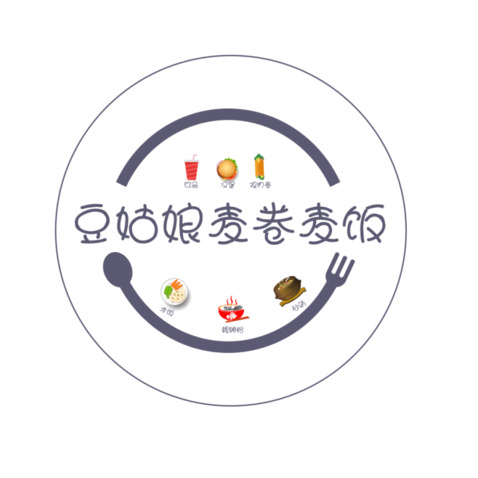 豆姑娘麦卷麦饭logo设计