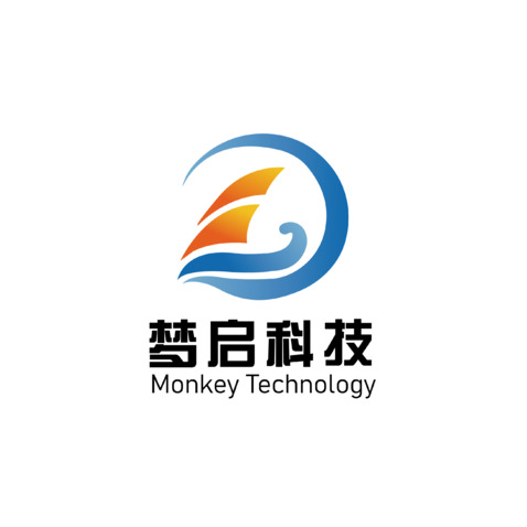 梦启科技logo设计