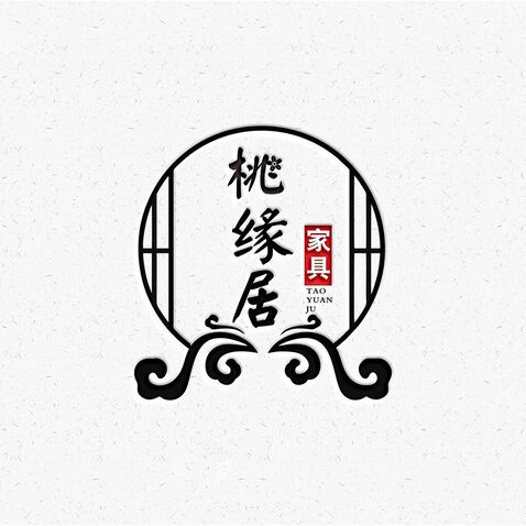 桃缘居logo设计