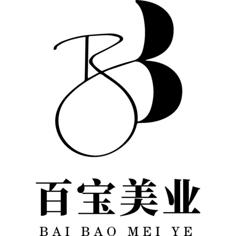 白宝美业logo设计