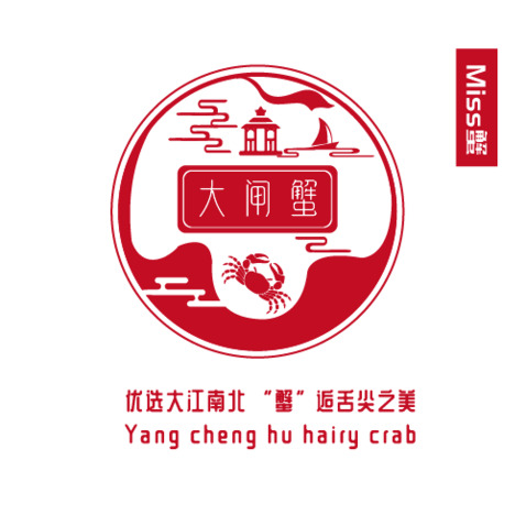 大闸蟹logo设计