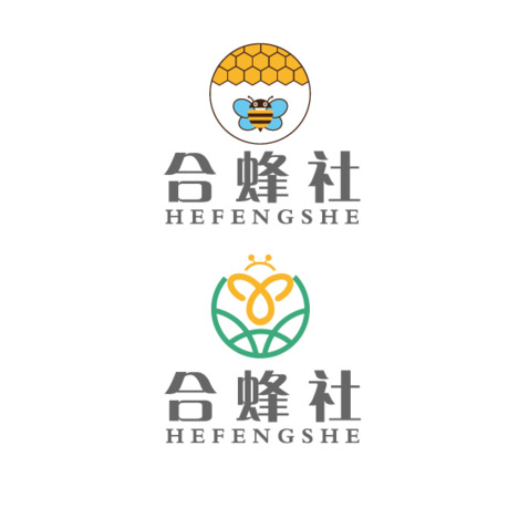 合蜂社logo设计