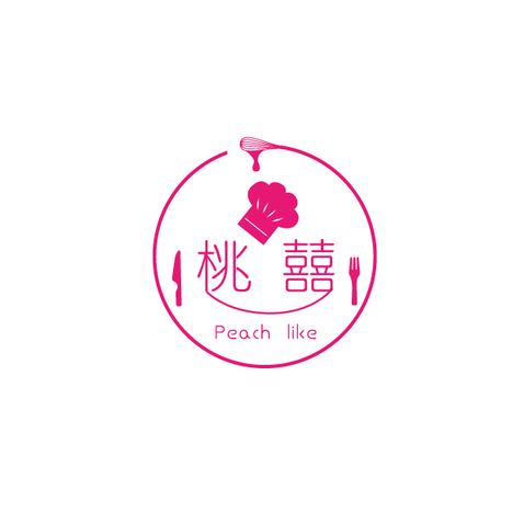 桃囍logo设计