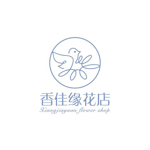 香佳缘花店logo设计