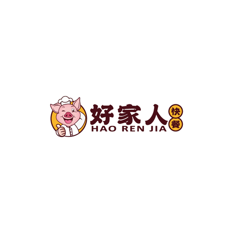 好家人快餐logo设计