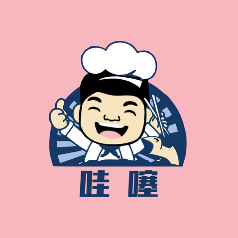 哇噻酸菜鱼logo设计