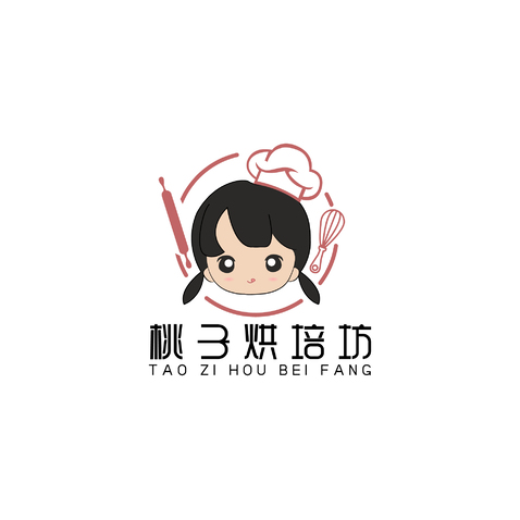 桃子烘培坊logo设计