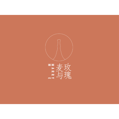 麦与玫瑰logo设计