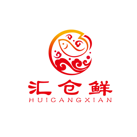 汇仓鲜logo设计