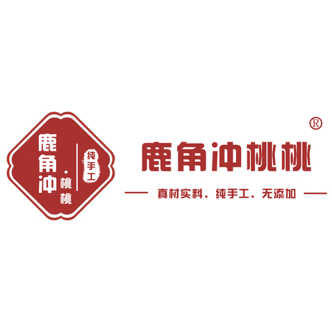 鹿角冲桃桃logo设计