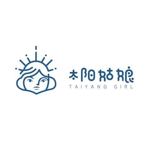 太阳姑娘logo设计