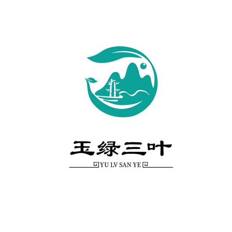 玉绿三叶logo设计