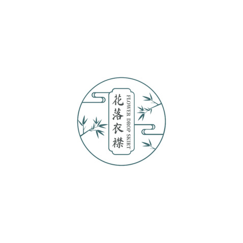 花落衣襟logo设计