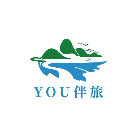 “”YOU伴旅”乡村康养旅游定制工作室logo设计