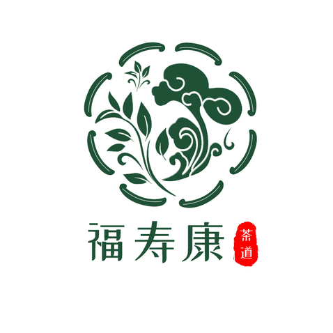 福寿康茶道logo设计