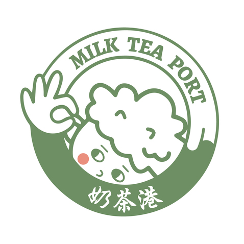 奶茶港logo设计