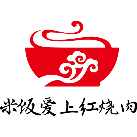 米饭爱上红烧肉logo设计