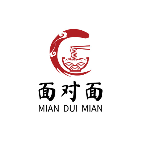 面对面logo设计