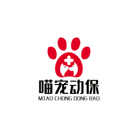 喵宠动保logo设计