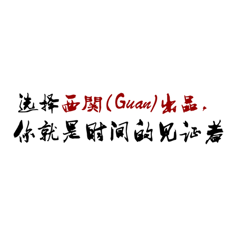 选择西関（Guan)出品，你是时间的见证者logo设计