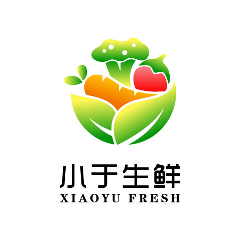 小于生鲜logo设计