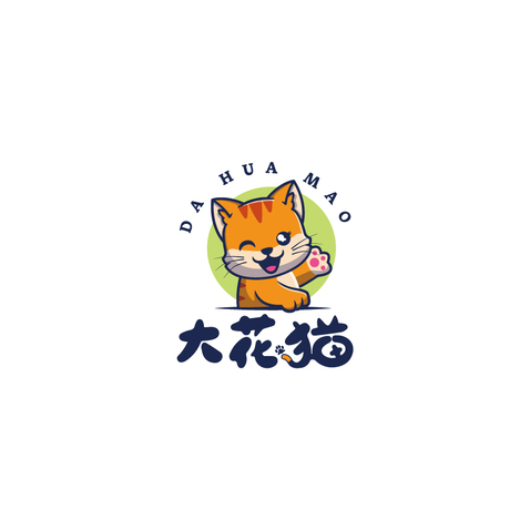 大花猫logo设计