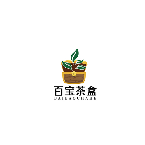 百宝茶盒logo设计