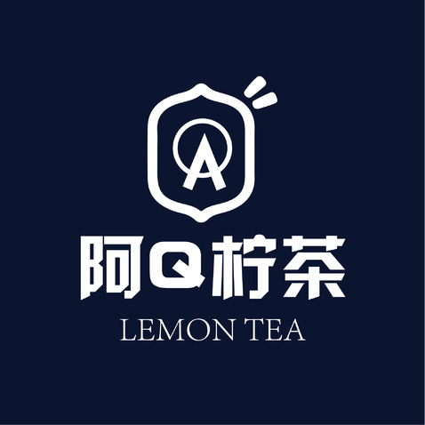 阿Q柠茶logo设计