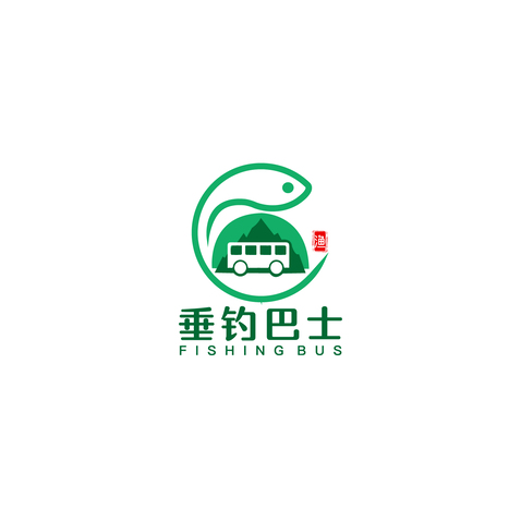 垂钓巴士logo设计