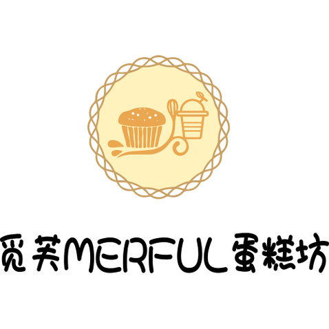 觅芙MERFUC蛋糕坊logo设计