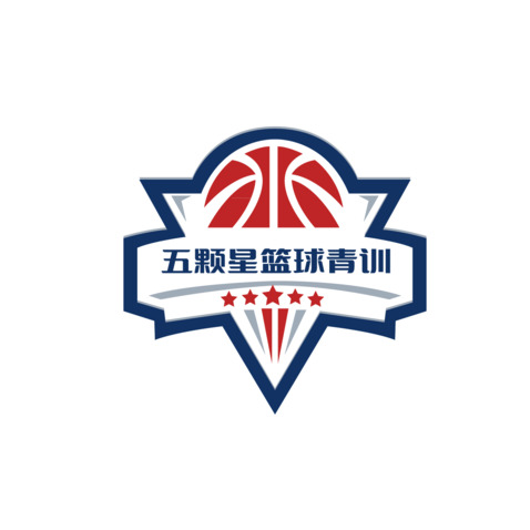 五颗星篮球青训logo设计