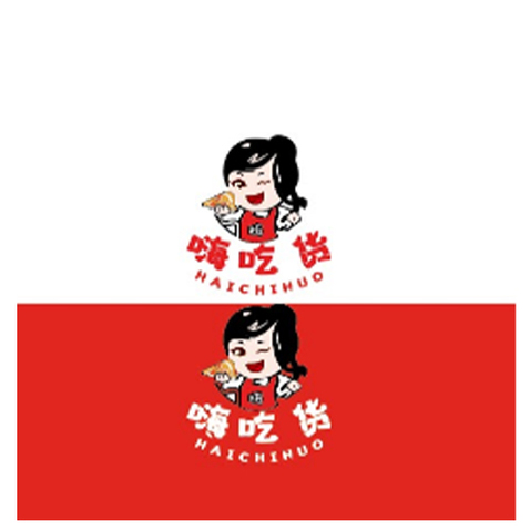 嗨吃货logo设计